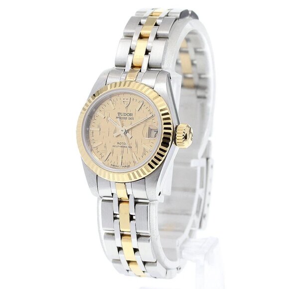TUDOR Princess Date 92513 YG 2 tone Gold Dial Automatic Ladies Watch_842497 - Picture 1 of 6